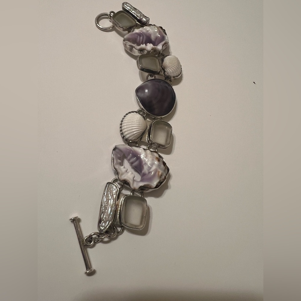 Artisan Multi-Shell & Sea Glass 926 Bracelet